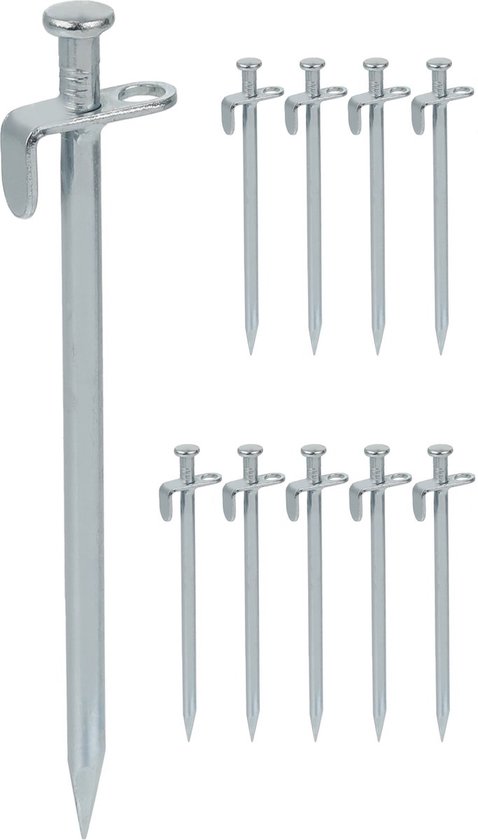 Doodadeals® - Tentharingen – Rotspen – Stormharing – 20 cm – RVS – Set van 10