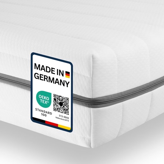 Koudschuim matras 120x200 cm - orthopedisch matras - 7 zones - hardheid stevig - comfortabel matras - ademend - 15cm- Twijfelaar matrassen 120x200