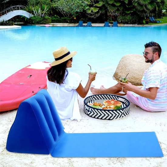 Vivva - Strandmatras - Opblaasbare Lounge Stoel - Strandligstoel - Kamperen - Waterdicht - (102x38cm) - LEHATIKO — afbeelding 5