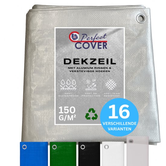 Foto: Perfect cover super sterk afdekzeil 2 x 3 m transparant 150 g m scheurbestendig en waterbestendig zeil voor buiten tuinmeubelen aanhanger of zwembad multifunctioneel als grondzeil of autohoes