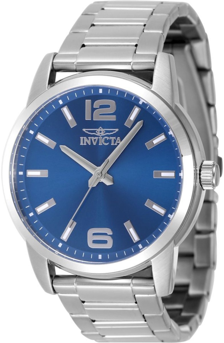 Invicta Celestial 48490 Heren Horloge - Waterdicht - Analoog - Quartz Uurwerk - Roestvrij Staal met blauwe Wijzerplaat - 43mm