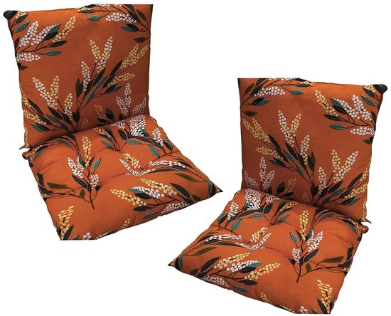 Ibenzoa® Set van 2 Luxe Stoelkussens voor Binnen en Buiten met Lage Rugleuning, 40 x 80 cm, Antislip