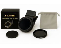 Zomei 37mm CPL Lens Set - Inclusief Universele Lens Clip, Tasje & Lenscover voor Smartphone Fotografie