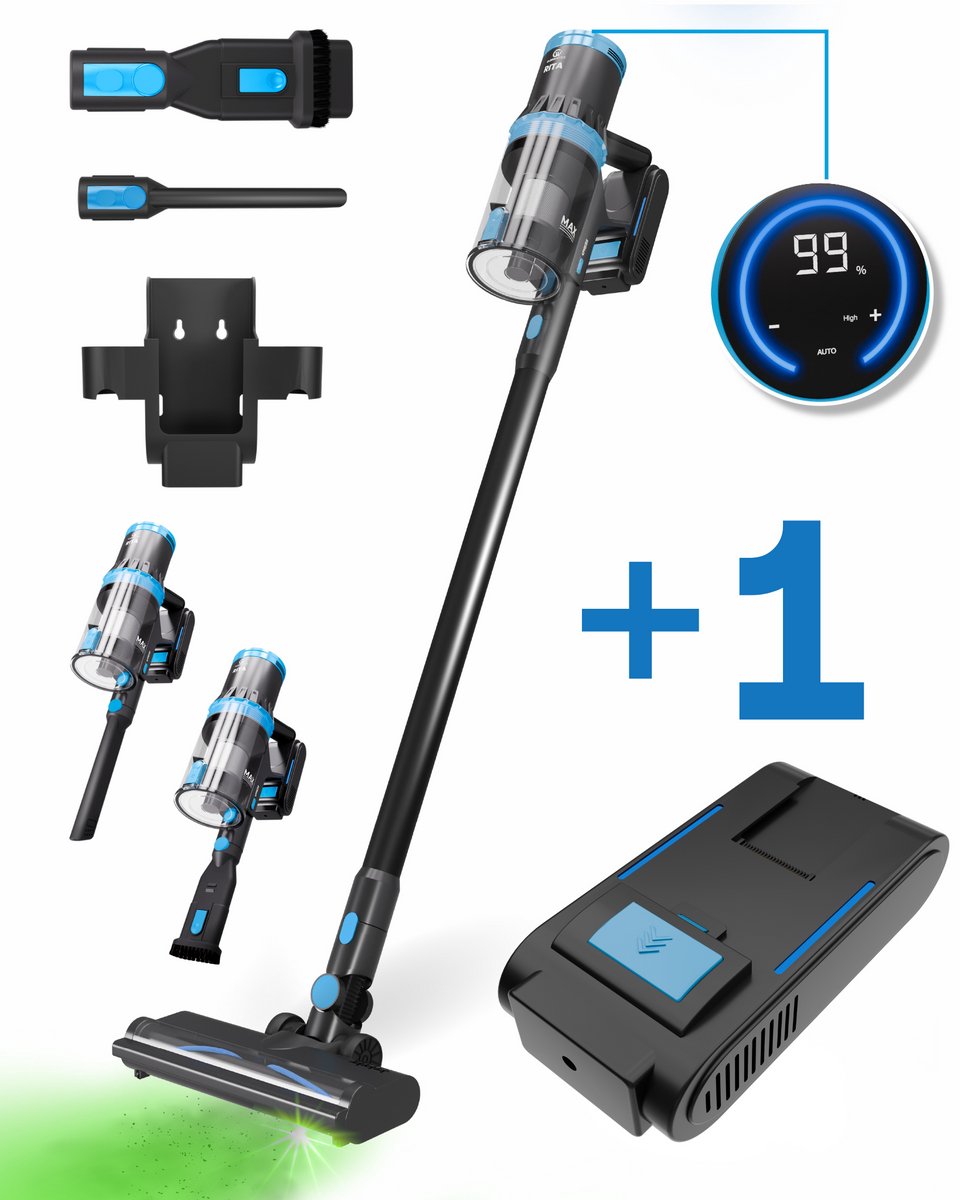 CleanWise Rita + Extra accu - Steelstofzuiger draadloos