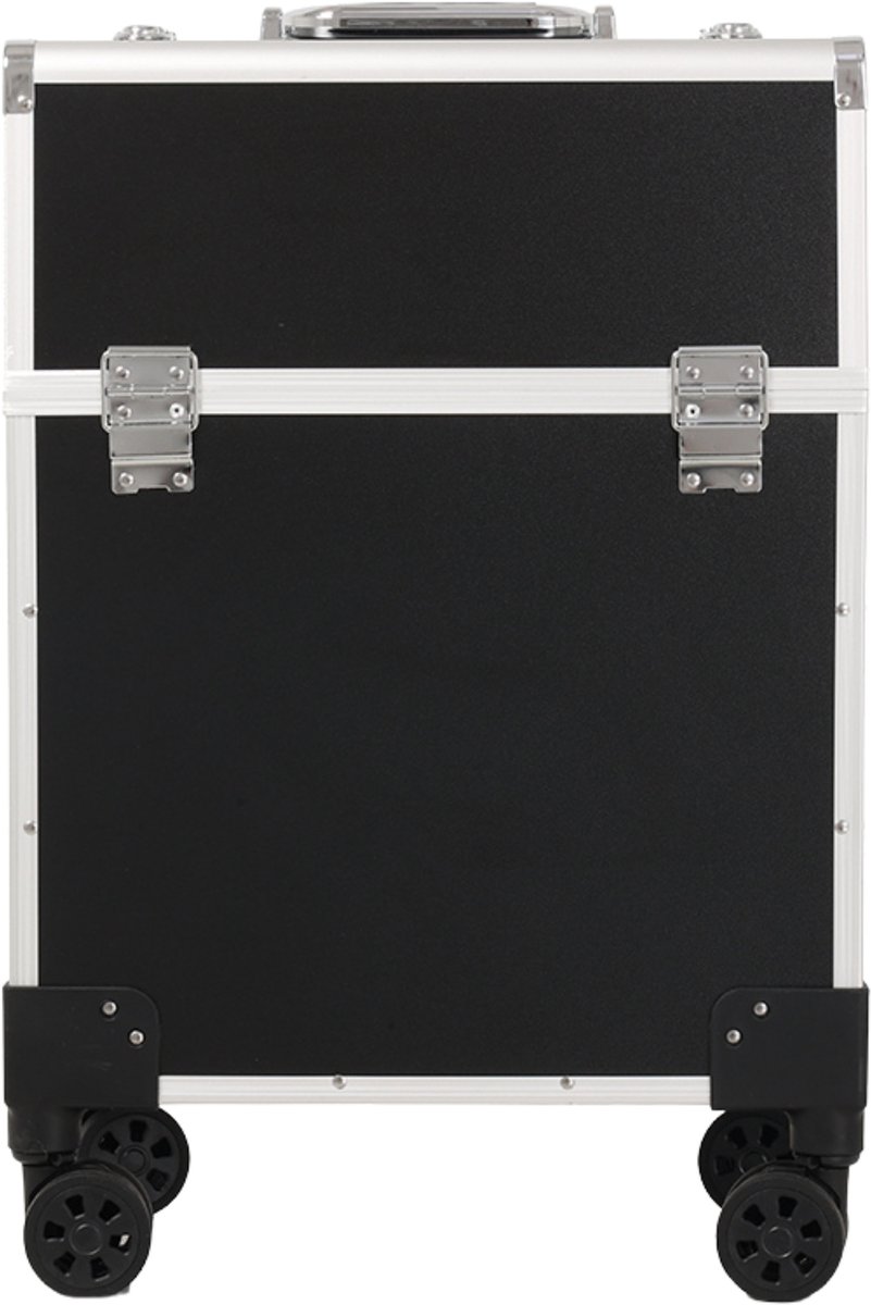 Guardian Beauty Nagel Beautycase - Aluminium -Make-up Trolley & Koffer - Cosmetica Organizer - Zwart - Kapper, Make-up, en Tattoo Artiest