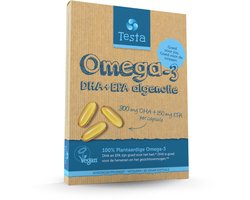 Testa Omega-3 Algenolie - Hoogste concentratie DHA & EPA - Vegan Omega 3 - 60 Capsules - Plantaardig Voedingssupplement