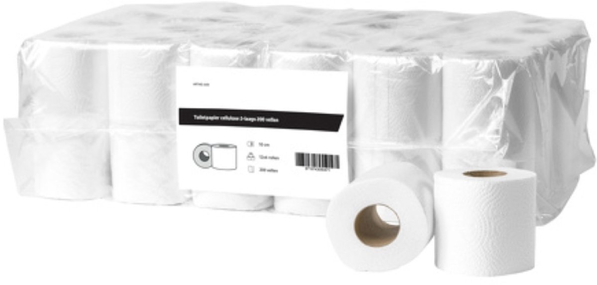 Toiletpapier cellulose 2laags/200 vel 48 rollen