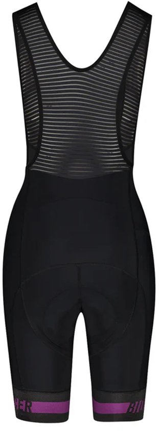 Bioracer Icon Dames Wielerbroek Black Deep Purple Maat XL