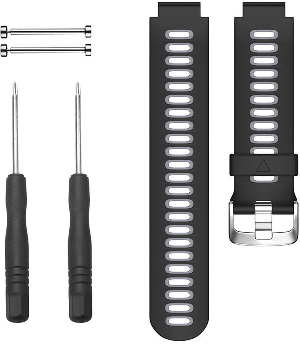 Geschik voor Garmin Forerunner 220/230/235/620/630/735XT Polsband Zwart/Grijs