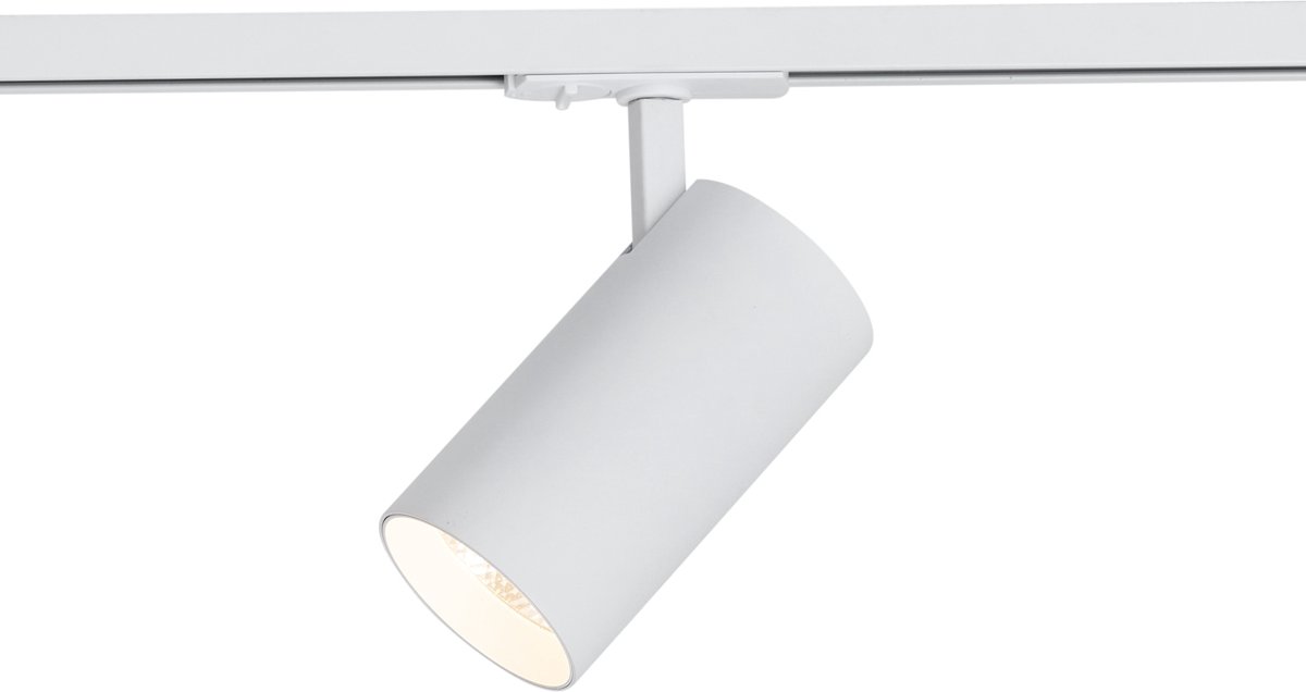 QAZQA Professional iconic mark - Moderne LED Spot railsysteem verlichting, railverlichting - 1 lichts - Ø 8 cm - Wit - Woonkamer | Slaapkamer | Keuken