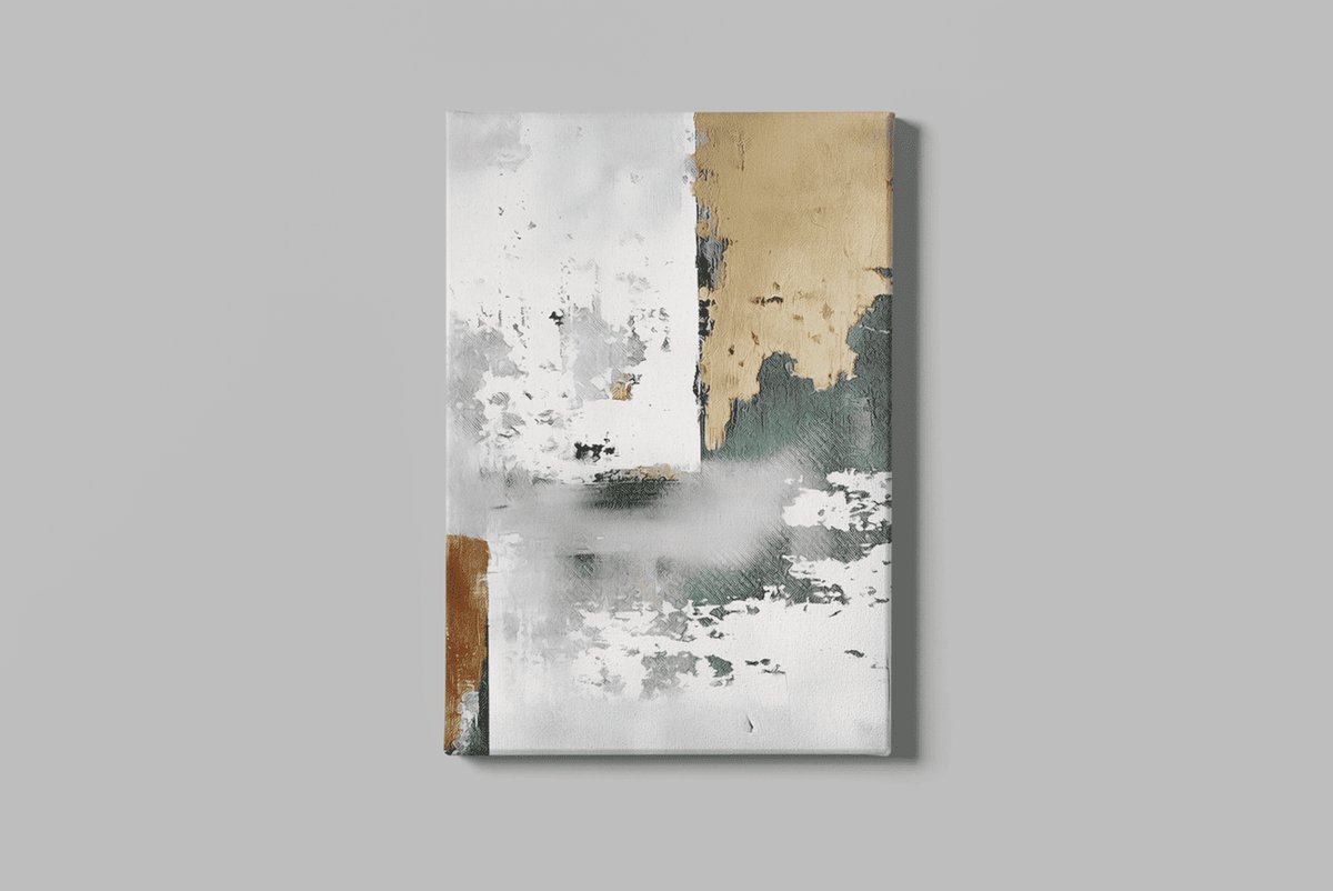 Trendex Global Canvas Schilderij – Moderne Kunst – Abstract – 150x100x2 cm Grijs