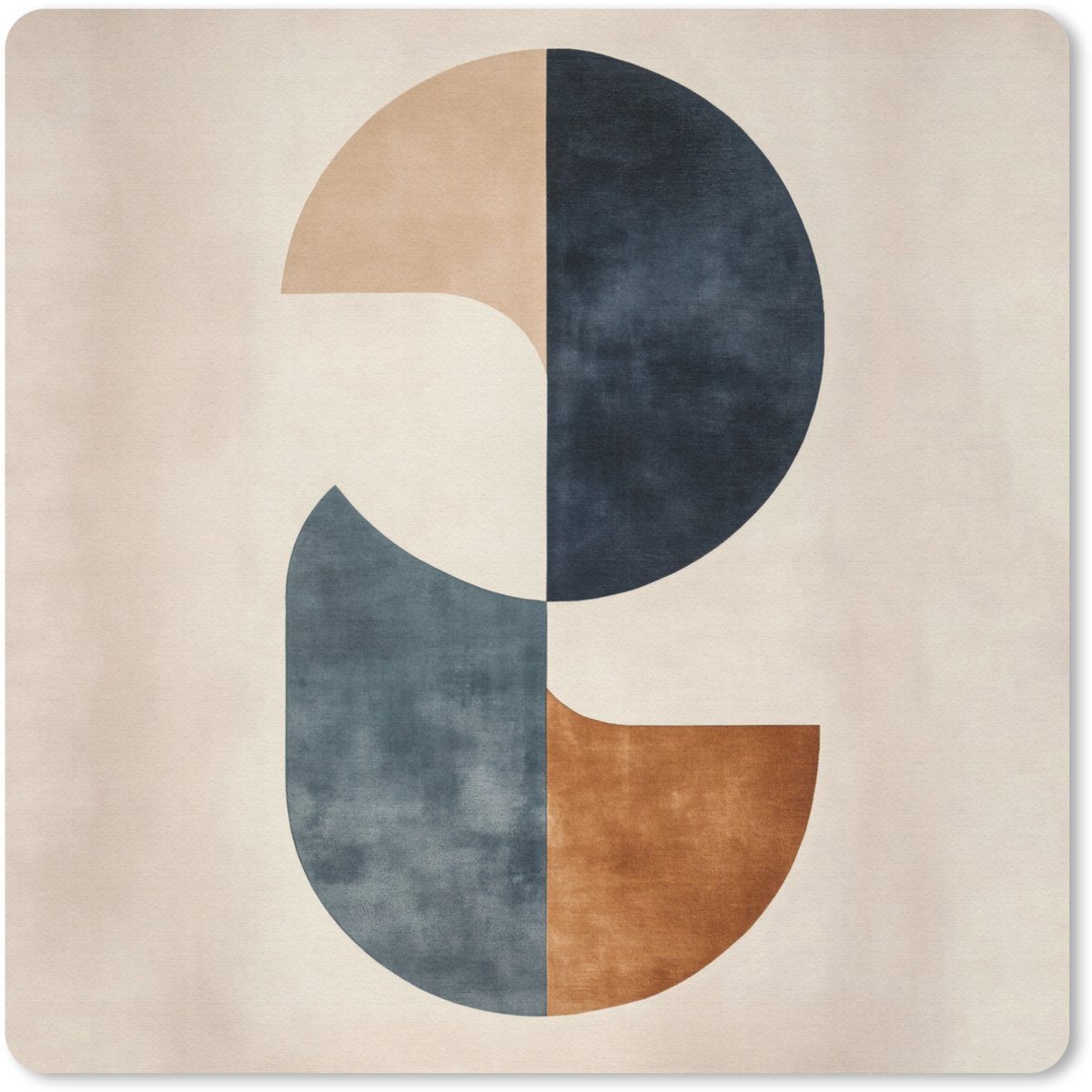 Muismat 30x30 cm - Mousepad Cirkels - Abstract - Kleurrijk - Muismatten