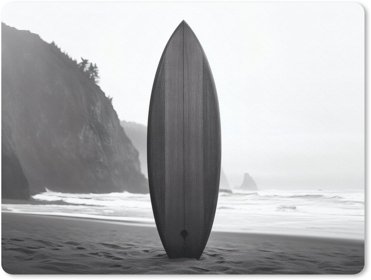 Muismat 23x19 cm - Mousepad Surfplank - Zand - Zee - Muismatten
