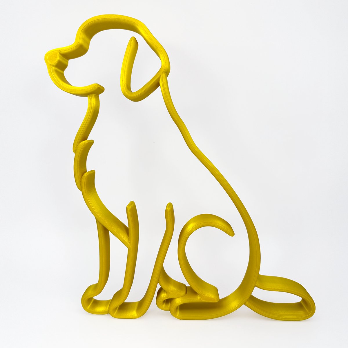 Golden Retriever - hondenbeeldje - goudkleurig - 20 cm hoog