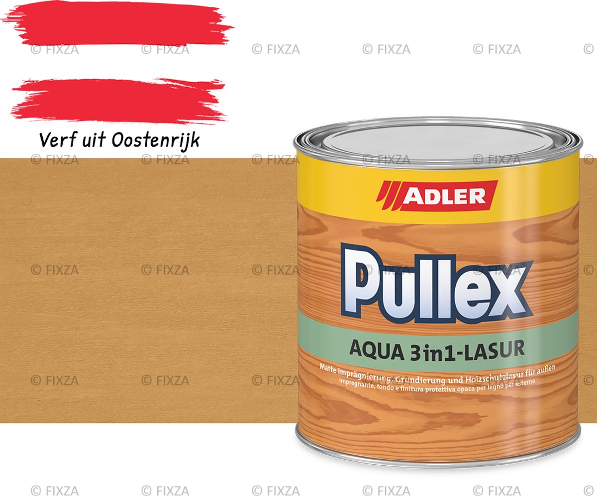 ADLER Pullex Aqua 3in1 Houtbeits Buiten – Transparante Beits – kleur Heart of Gold – 2,5 liter – Impregneer, Grond- & Eindlaag in 1