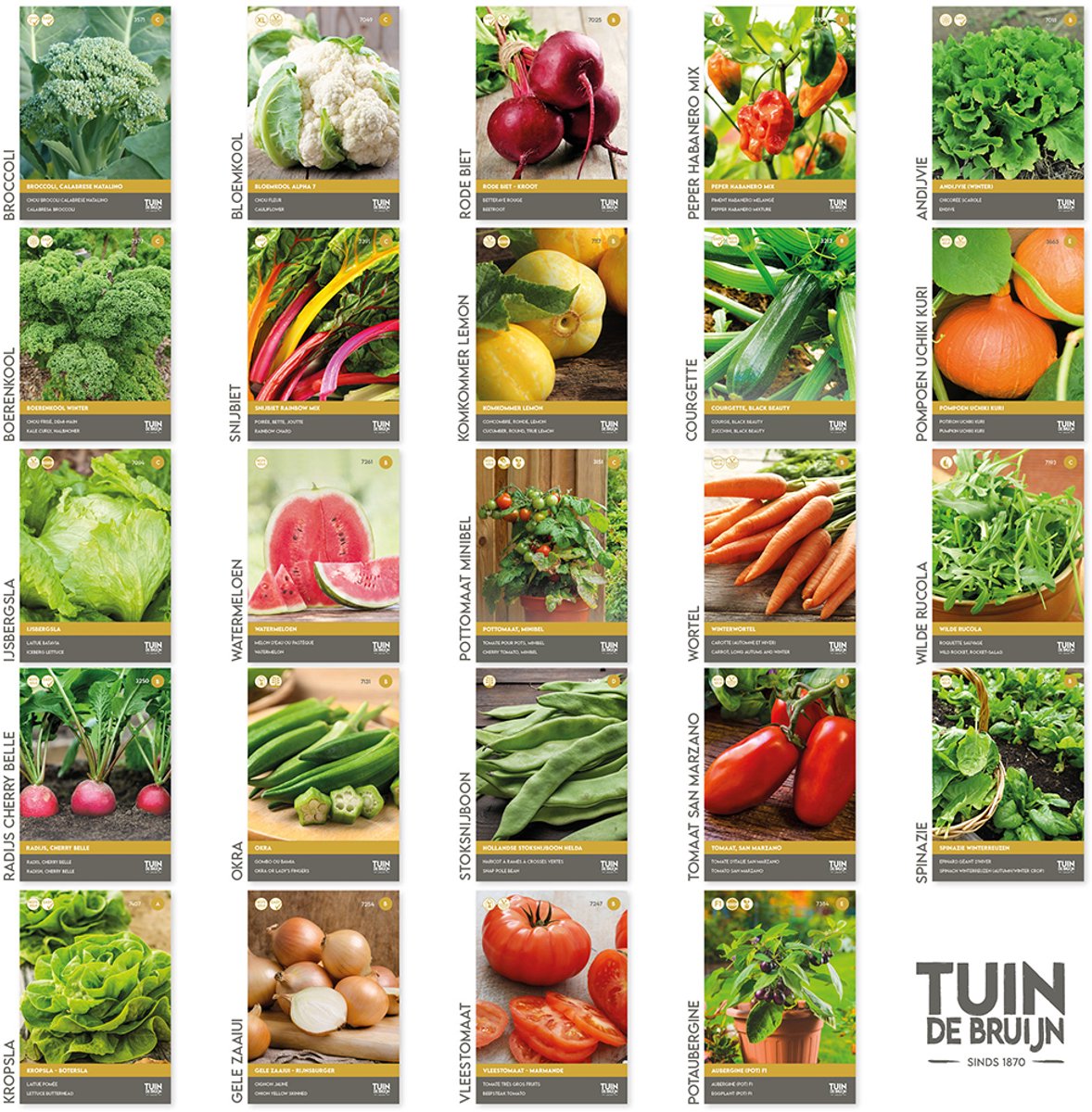 Groentezadenpakket - moestuin zaden - 24 soorten groenten kweken - wortel,  radijs,... | bol