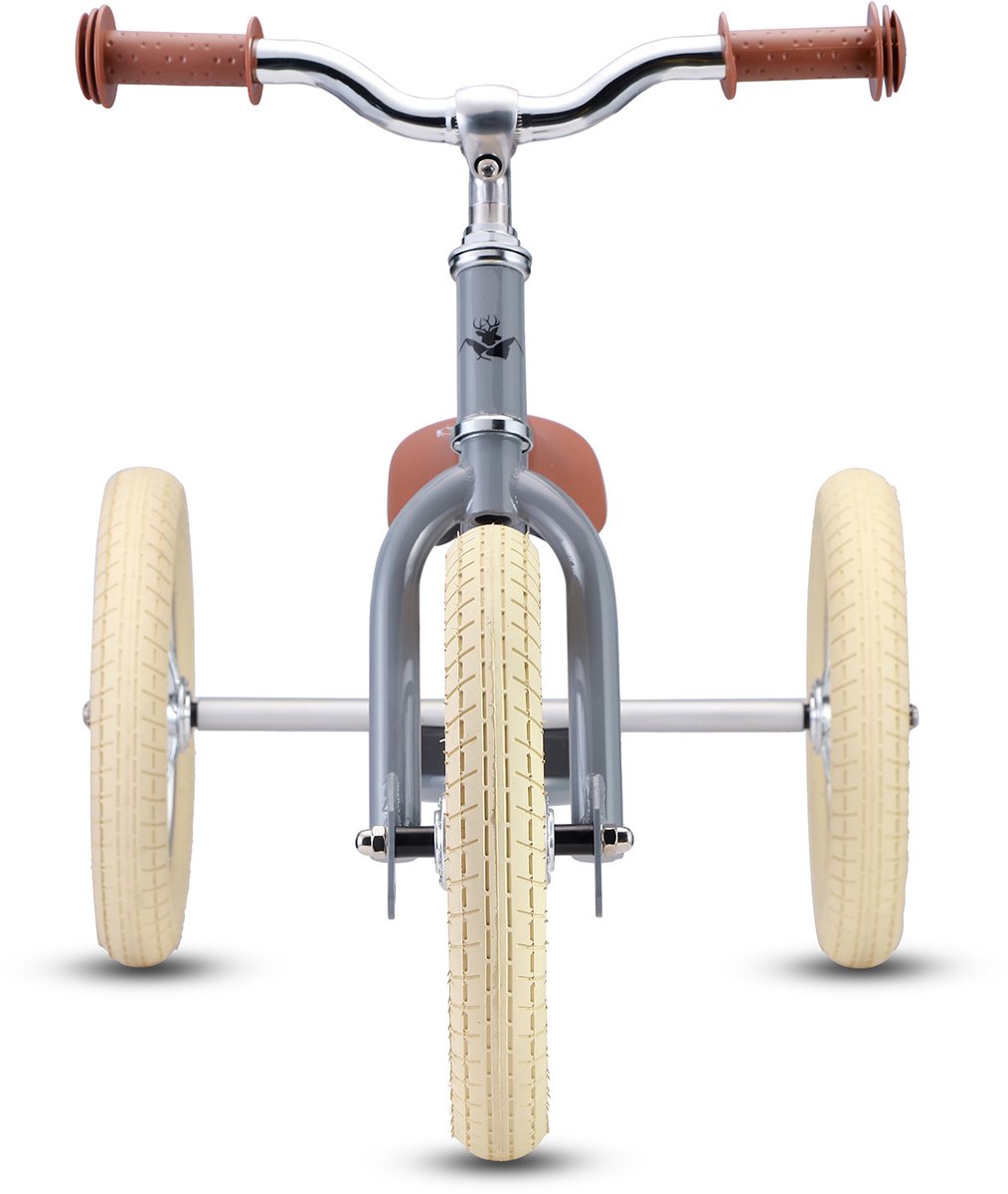 Køvapää Trike - 2 in 1 Loopfiets - 1.5 t/m 4 jaar - Met Naamsticker - 12 inch – Loopfiets - Grijs — afbeelding 14
