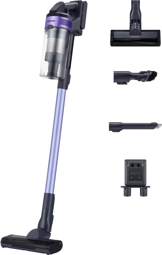 Samsung VS15A6031R4 Steelstofzuiger Batterij/Accu Droog Cyclonisch Zakloos 0,8 l 410 W Zwart, Paars