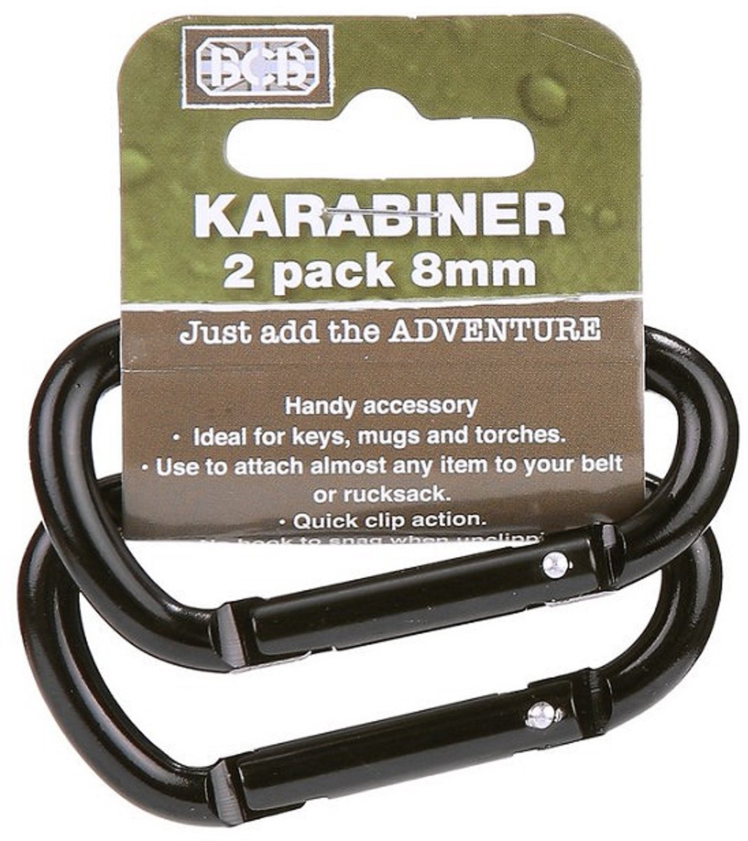 Bol.com 8mm Karabijnhaak (2 stuks) aanbieding