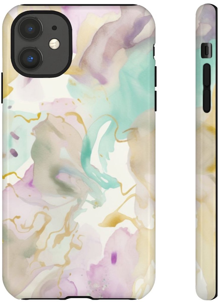 Zachte Waterverf Abstract Fluid Design – Telefoonhoesje Geschikt voor iPhone 11