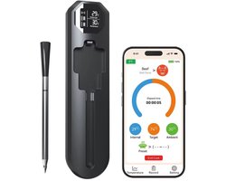GoldGood - Smart Draadloze Vleesthermometer – Bluetooth Vleesthermometer voor BBQ - Oven & Grill – App-gestuurd – Meet Kern & Omgeving