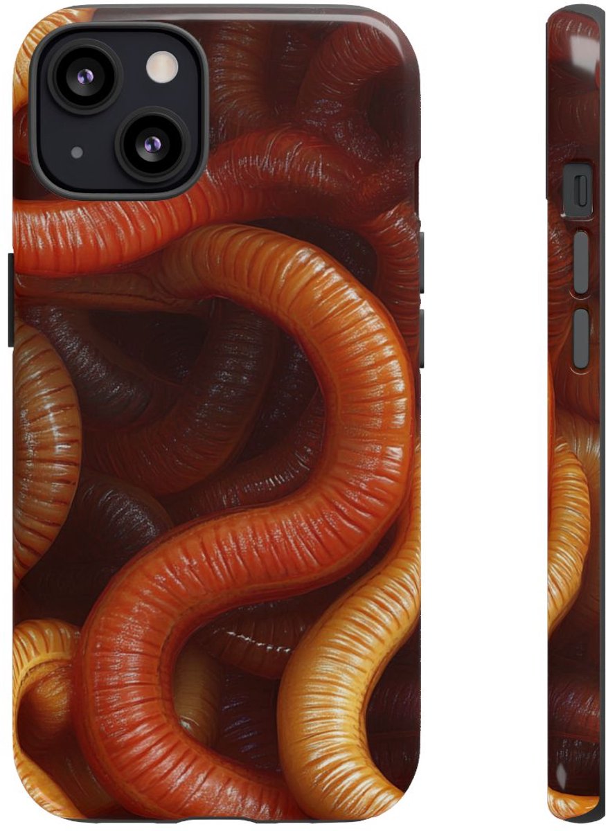 Gedetailleerd Aardwormenpatroon – Telefoonhoesje Geschikt voor iPhone 13