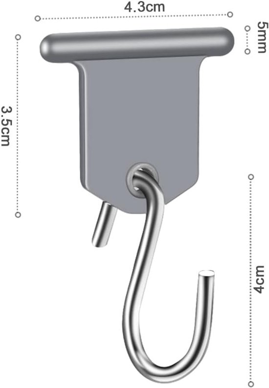 luifelhaken, 16 stuks RV luifel accessoire hangers, camping luifel haak, leidingrail accessoires voor camper, caravan, kerstfeest, kampeertent, binnen- en buitendecoratie — afbeelding 3