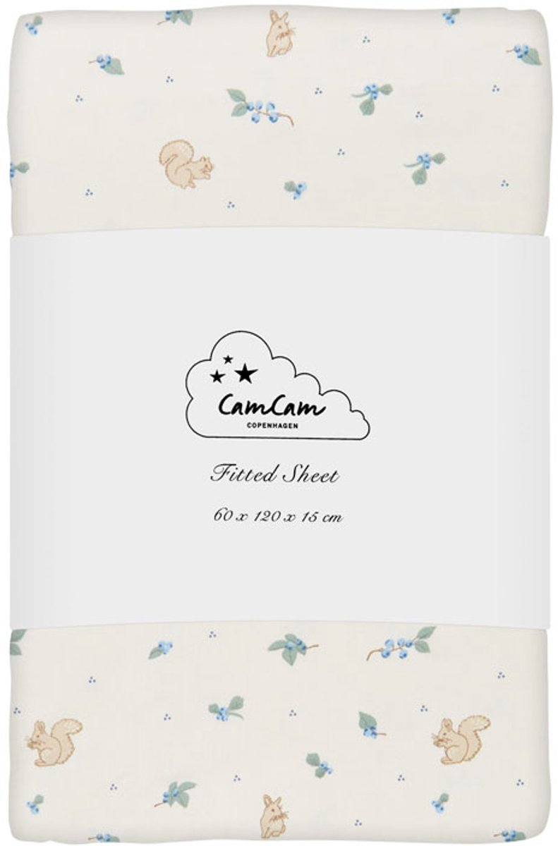 Cam Cam Blueberries Hoeslaken – 60 x 120 x 15 cm
