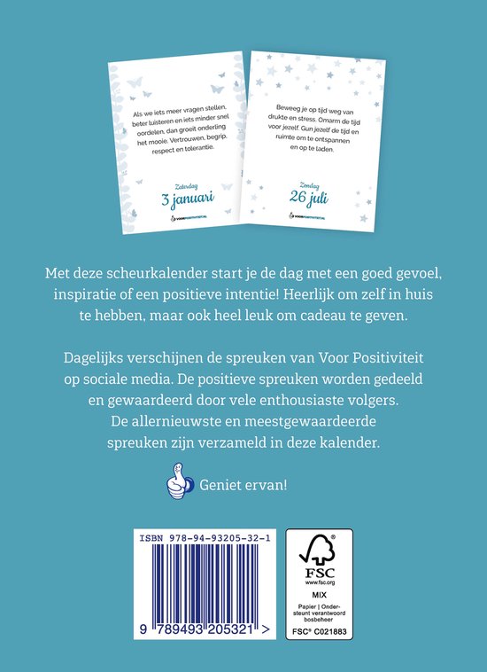 Voor Positiviteit - Scheurkalender 2026 - Elke dag positieve energie - positieve spreuken