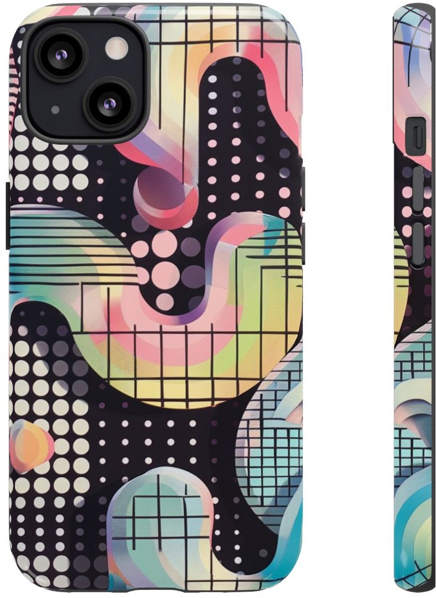 Kleurrijk Abstract Geometrisch Patroon – Telefoonhoesje Geschikt voor iPhone 13
