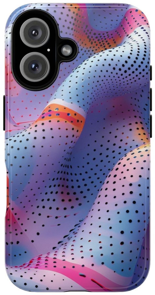 Abstracte Golvende Stippenpatroon – Telefoonhoesje Geschikt voor iPhone 16