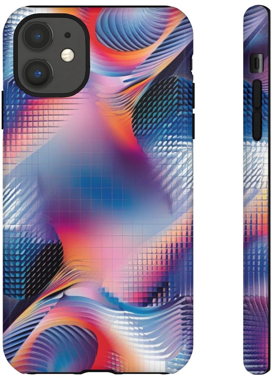 Kleurrijk Abstract Geometrisch Patroon – Telefoonhoesje Geschikt voor iPhone 11
