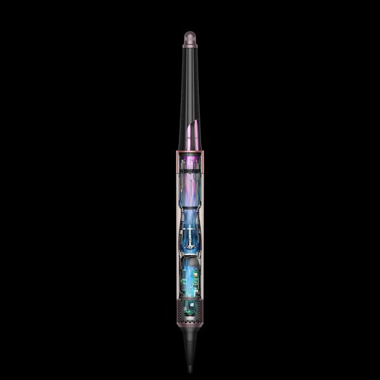 Doorsnede van de Dyson Airwrap styler met interne technologie zichtbaar.