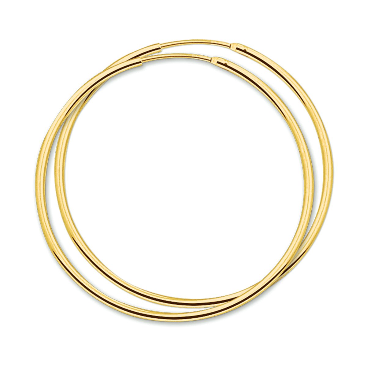 Marie Celeste oorringen ronde buis - 45 mm - Goud