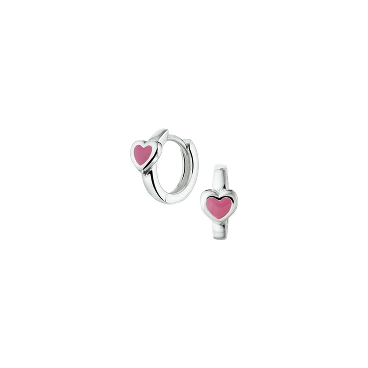 Yep! klapoorringen hart - 11 mm - Zilver