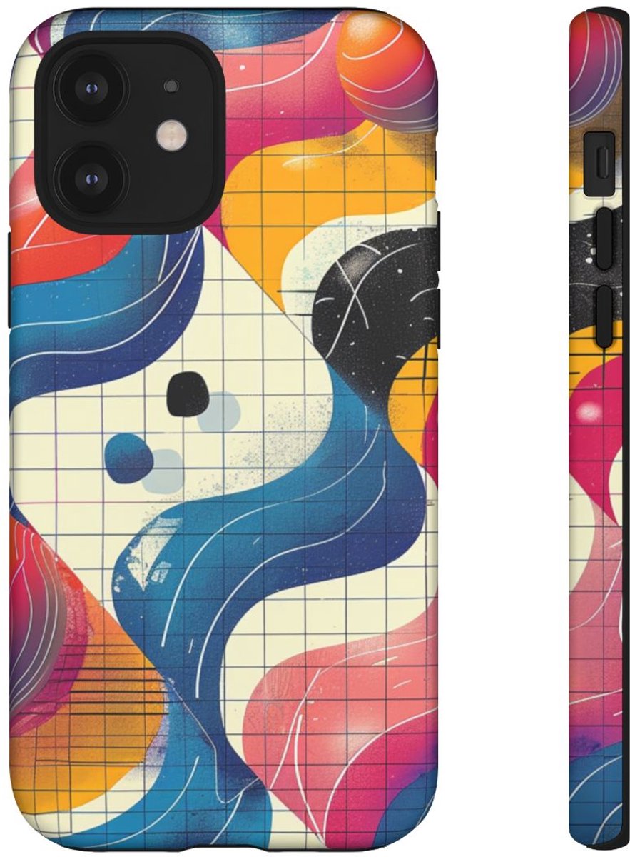Kleurrijk Abstract Geometrisch Ontwerp – Telefoonhoesje Geschikt voor iPhone 12
