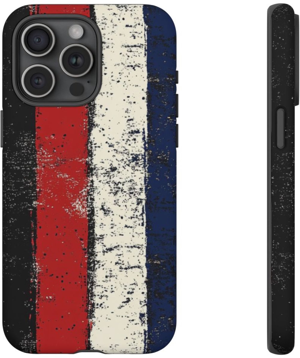 Verweerde Verticale Strepen Patroon – Telefoonhoesje Geschikt voor iPhone 15 Pro Max