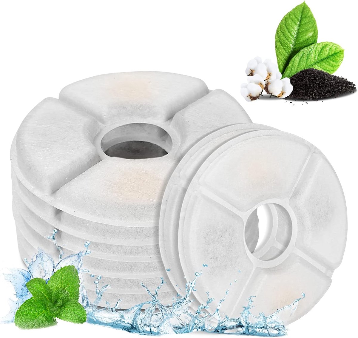 ANMI-Drinkfontein Filters Navulling - 8 stuks - Drinkfontein filters - Voor Katten En Honden - Drinkfontein Kat - Drinkfontein Hond