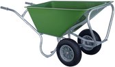 Hummer PRO Stalkruiwagen 160L groen - dubbele wielen