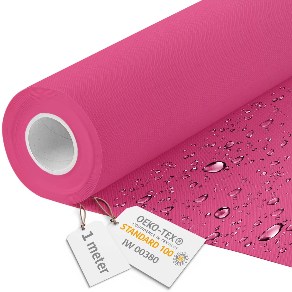DreamRoots Canvas Waterdicht - Meubelstof per meter 160 cm breed - Waterafstotende stof 220 g/m2 600D - Luifelstof Waterdicht per meter Roze 1M