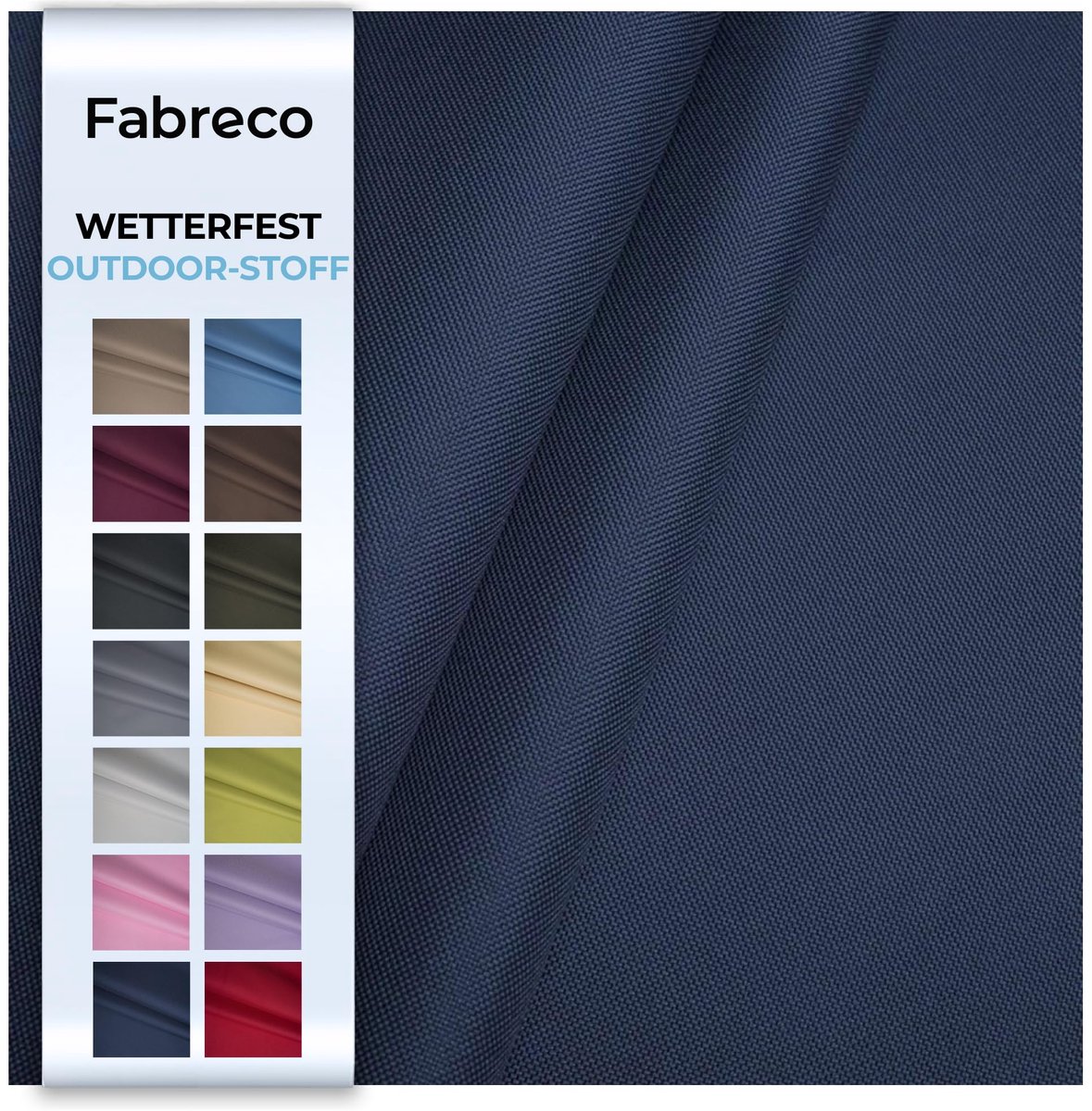 Fabreco – Waterafstotende Oxford 250D polyesterstof per meter 100x160cm | Veelzijdige outdoorstof voor tuinmeubelen, tenten en zonwering | Lichtgewicht, robuust en onderhoudsvriendelijk, marineblauw