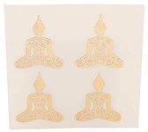 Autocollant en métal Bouddha doré 4x