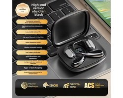 Draadloze Koptelefoon met Oorhaak – Bluetooth 5.3, HiFi Stereo Geluid, Touch Control, Lange Accuduur, Lage Latentie – Sport Oordopjes, Gaming Headset, Draadloze Oortjes