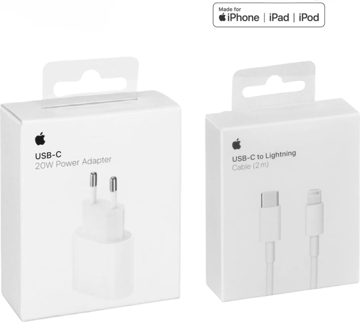 Apple 20W-voedingsadapter - USB‑C + 2m USB‑C-naar-Lightning-kabel