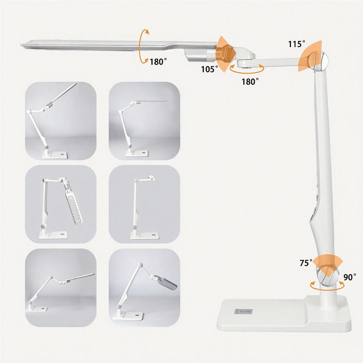 Aigostar Alexander - LED bureaulamp - 3000K-6500K - Wit thumbnail 5