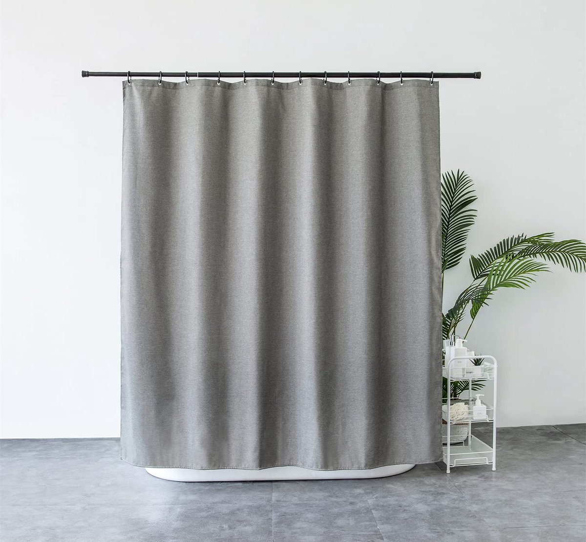 Ibenzoa® Stijlvol Douchegordijn van Hoogwaardig Polyester met Linnenlook en Schimmelbestendige Eigenschappen, Inclusief 16 Haken
