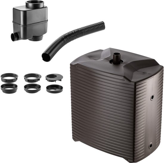 KADAX Regenton, modulair regenwatersysteem voor de tuin, weerbestendige regenton 126 liter, waterverzamelaar, kunststof regencontainer, watervat (antraciet verzamelaar