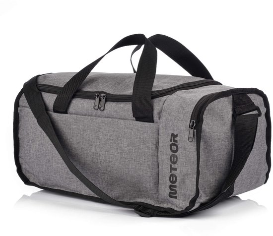 Meteor Nanuq - Fitness tas - Sportuitrusting - Ideaal voor sport en training - Grijs / Zwart