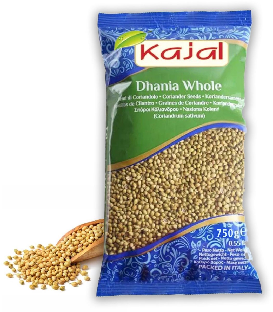 Kajal Dhaniya – Hele Korianderzaden 750 g | Vol van Smaak, Aromatisch & Natuurlijk | Ideaal om te Roosteren, Vermalen & Kruidige Gerechten te Verrijken