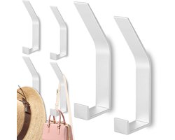 VFANDV kapstokhaken, 6-pack kapstokhaken, moderne kapstokhaken met schroeven, wandgemonteerde kapstokhaken voor jassen, mantels, kleding, sjaals, handtassen en meer